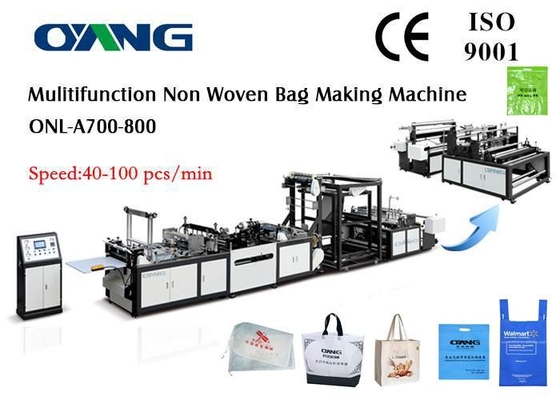 Ultrasonic Sealing Non Woven Bags Manufacturing Machine Untuk D Cut / T Shirt / Handle Bag