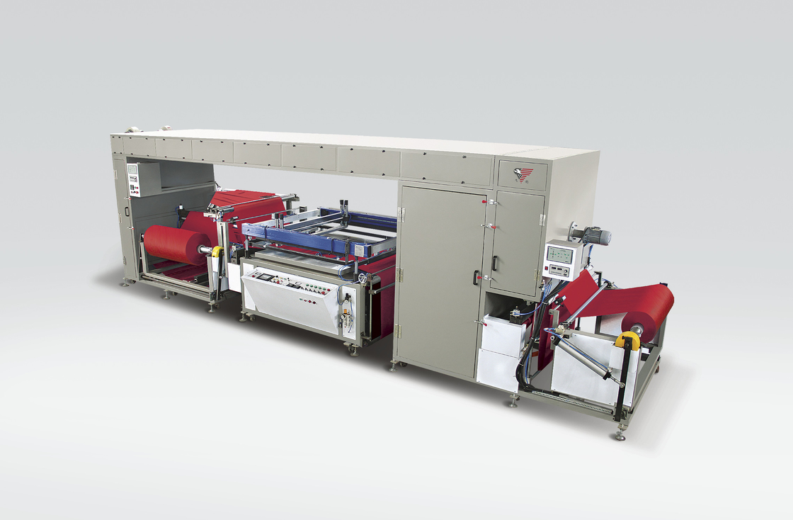Auto dua warna non woven fabric roll untuk roll screen printing machine, 1500m / hour