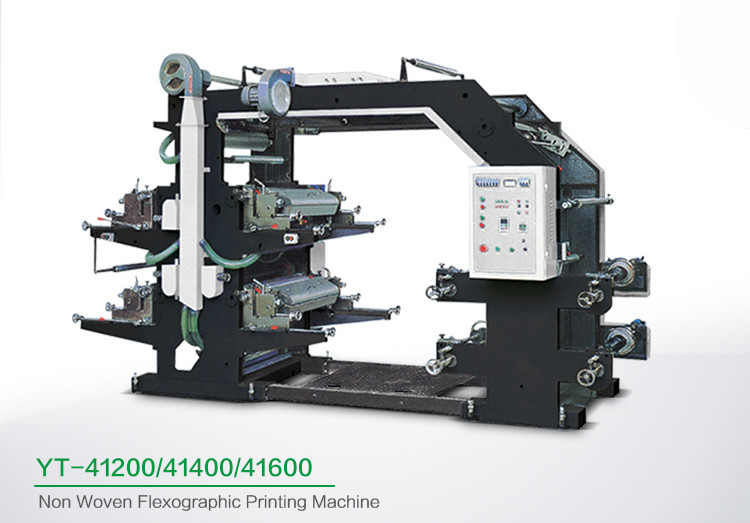Mesin Cetak Flexo Empat Warna Hemat Energi / Mesin Press Printing Besar 4 Warna