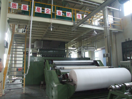 Tas Belanja PP Non Woven Fabric Membuat Mesin Balok Ganda Spunbond